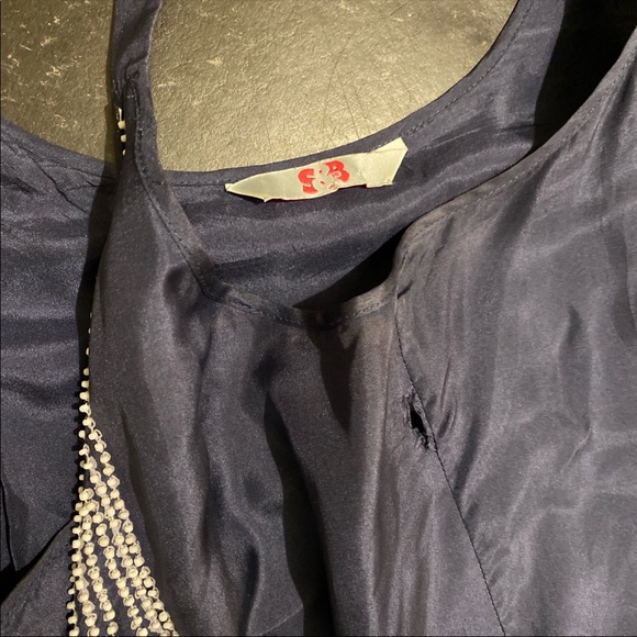 Sass & Bide navy silk dress - Picture 3 of 4